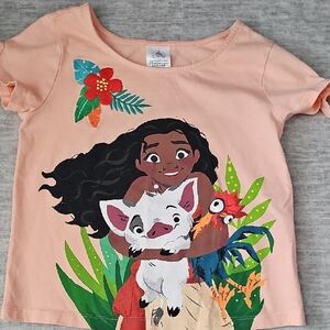 2 For $16 Disney Peach Kids Moana & Pua Graphic Tee